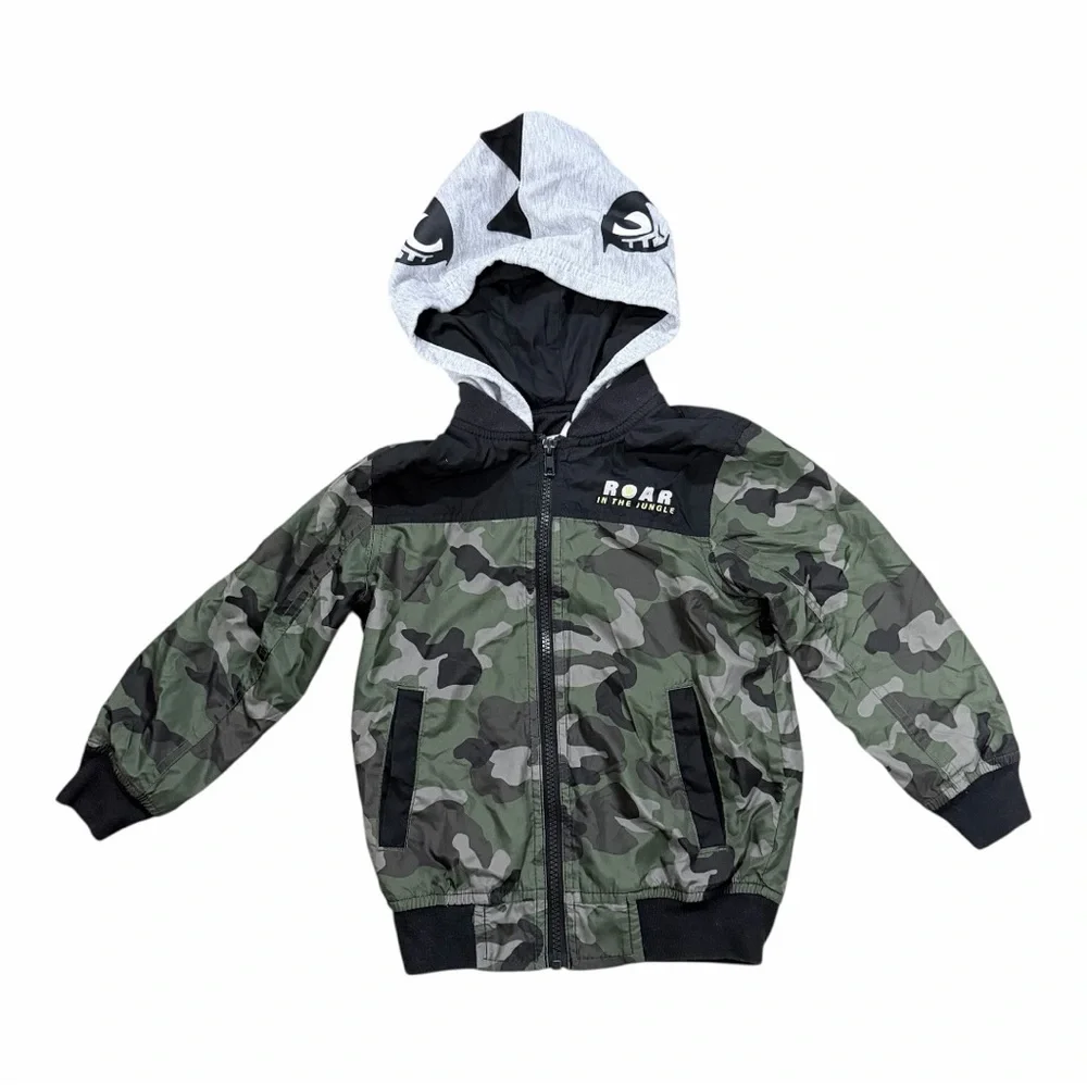 Kids Camo dinosaur lightweight Jacket size‎ 4
